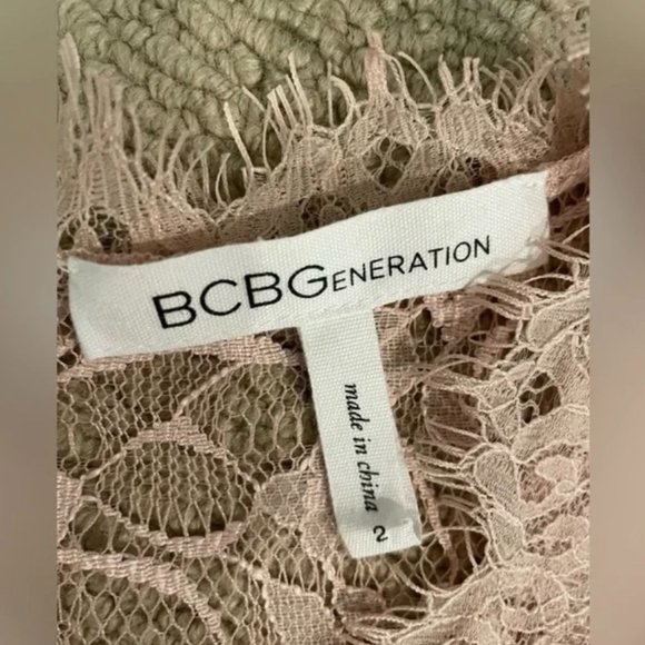 Brand New BCBGeneration Pink Lace-inset Fit & Flare Dress - Picture 6 of 12